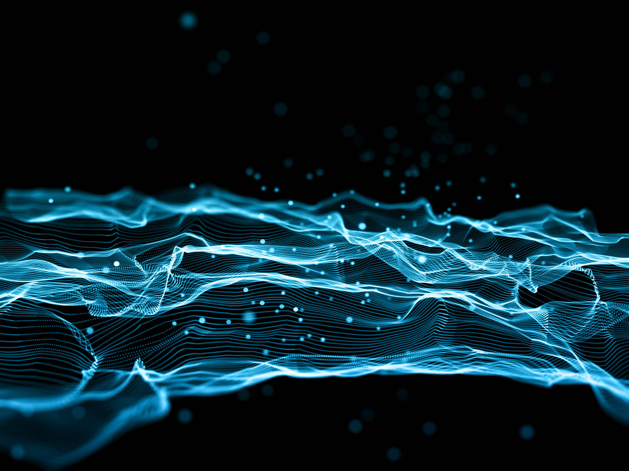 3d render abstract modern background with flowing lines cyber dots