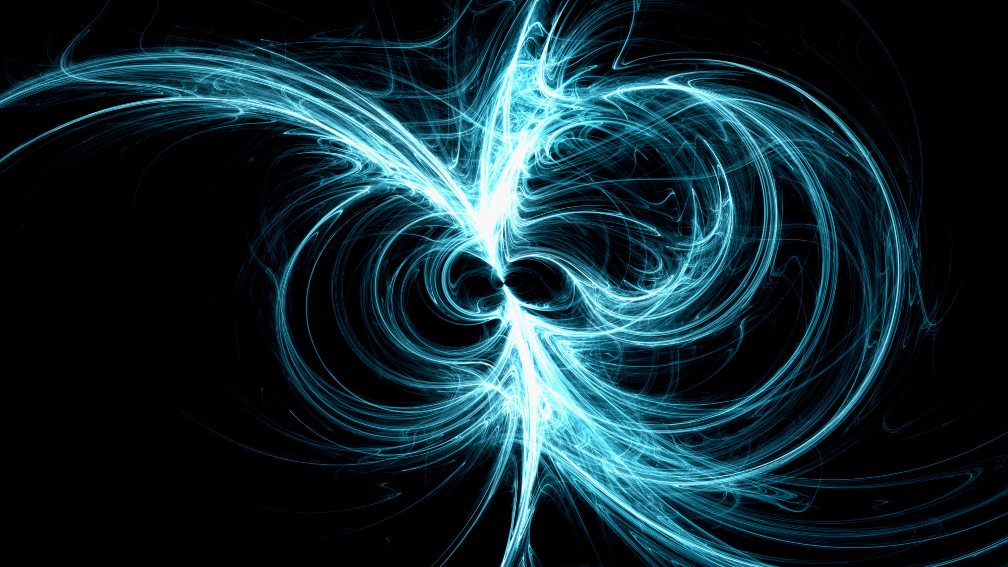 bright blue electromagnetic field