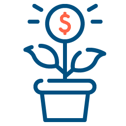 Icon money growth flower 1